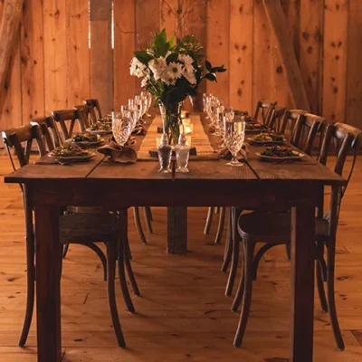 Wedding table setup